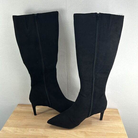 Alfani Linna Knee High Heeled Boots- Black MC- Size 9 M- NIB - Picture 4 of 8